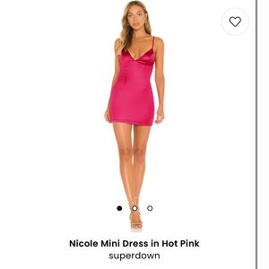 Nicole Mini Dress in Hot Pink - Superdown